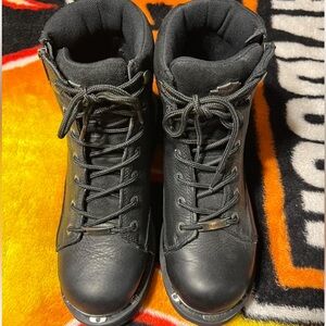Harley-Davidson Black and Orange Boots